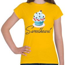 PRINTFASHION Sweetheart - Női póló - Sárga női póló