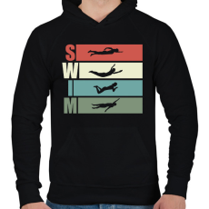 PRINTFASHION Swim - colorful - Férfi kapucnis pulóver - Fekete