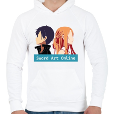 PRINTFASHION Sword Art Online - Férfi kapucnis pulóver - Fehér