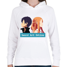 PRINTFASHION Sword Art Online - Női kapucnis pulóver - Fehér női pulóver, kardigán