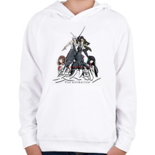 PRINTFASHION Sword Gai - Gyerek kapucnis pulóver - Fehér gyerek pulóver, kardigán