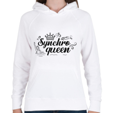 PRINTFASHION Synchro queen - Női kapucnis pulóver - Fehér