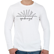 PRINTFASHION Synchronized - Férfi hosszú ujjú póló - Fehér férfi póló