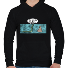 PRINTFASHION sz@rul nézel ki - Férfi kapucnis pulóver - Fekete