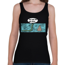 PRINTFASHION sz@rul nézel ki - Női atléta - Fekete női trikó