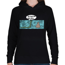 PRINTFASHION sz@rul nézel ki - Női kapucnis pulóver - Fekete női pulóver, kardigán