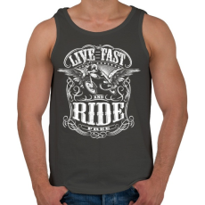 PRINTFASHION Szabad motoros - Férfi atléta - Sötétszürke