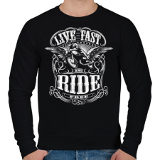 PRINTFASHION Szabad motoros - Férfi pulóver - Fekete férfi pulóver, kardigán