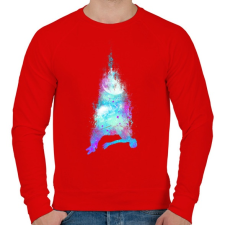 PRINTFASHION Szabadesés - Férfi pulóver - Piros férfi pulóver, kardigán