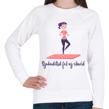 PRINTFASHION Szabadítsd fel az elméd - Női pulóver - Fehér női pulóver, kardigán