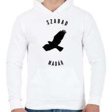 PRINTFASHION szabadmadár - Férfi kapucnis pulóver - Fehér