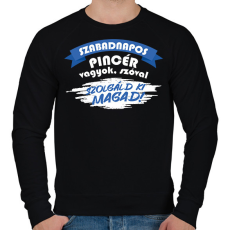 PRINTFASHION Szabadnapos pincér - Férfi pulóver - Fekete