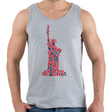 PRINTFASHION Szabadság - Férfi atléta - Sport szürke