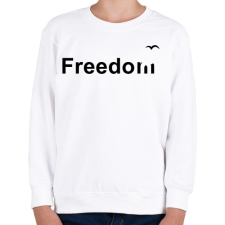 PRINTFASHION Szabadság - Gyerek pulóver - Fehér gyerek pulóver, kardigán