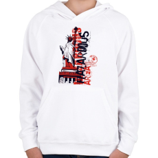 PRINTFASHION Szabadság-szobor - Gyerek kapucnis pulóver - Fehér
