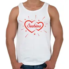 PRINTFASHION Szabina - Férfi atléta - Fehér atléta, trikó