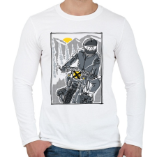 PRINTFASHION Száguldás - Férfi hosszú ujjú póló - Fehér férfi póló