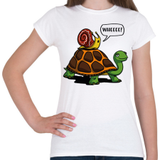 PRINTFASHION Száguldás - Női póló - Fehér női póló