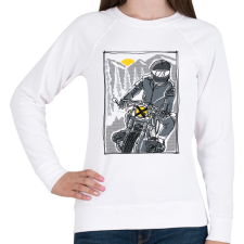 PRINTFASHION Száguldás - Női pulóver - Fehér női pulóver, kardigán