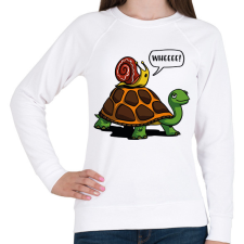 PRINTFASHION Száguldás - Női pulóver - Fehér női pulóver, kardigán