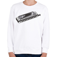PRINTFASHION Szájharmonika - Gyerek pulóver - Fehér gyerek pulóver, kardigán