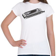 PRINTFASHION Szájharmonika - Női póló - Fehér