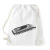 PRINTFASHION Szájharmonika - Sportzsák, Tornazsák - Fehér