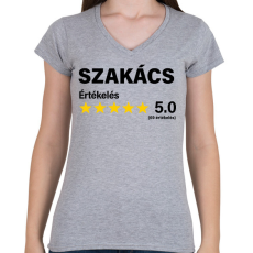 PRINTFASHION Szakács Értékelés ***** 5.0 (69 értékelés) - Női V-nyakú póló - Sport szürke