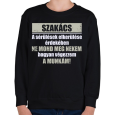 PRINTFASHION Szakács - Gyerek pulóver - Fekete