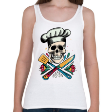 PRINTFASHION Szakács koponya - Női atléta - Fehér