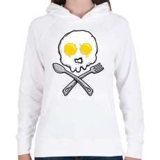 PRINTFASHION Szakács koponya - Női kapucnis pulóver - Fehér