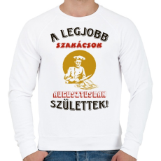 PRINTFASHION Szakács szülinapja augusztus - Férfi pulóver - Fehér