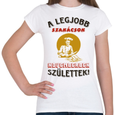 PRINTFASHION Szakács szülinapja november - Női póló - Fehér női póló