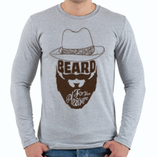 PRINTFASHION Szakáll - Férfi hosszú ujjú póló - Sport szürke férfi póló
