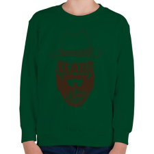 PRINTFASHION Szakáll - Gyerek pulóver - Sötétzöld gyerek pulóver, kardigán