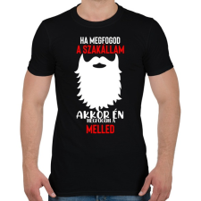 PRINTFASHION SZAKÁLL-HA MEGFOGOD... - Férfi póló - Fekete férfi póló