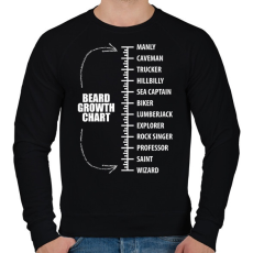 PRINTFASHION Szakáll hosszúság mérő - Férfi pulóver - Fekete