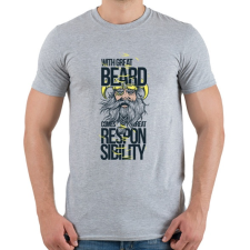 PRINTFASHION Szakállas Férfi - Férfi póló - Sport szürke férfi póló