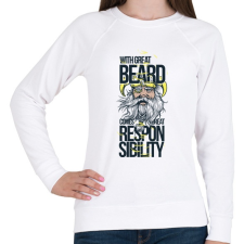 PRINTFASHION Szakállas Férfi - Női pulóver - Fehér női pulóver, kardigán