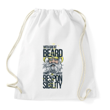 PRINTFASHION Szakállas Férfi - Sportzsák, Tornazsák - Fehér tornazsák