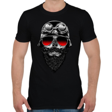 PRINTFASHION Szakállas motoros - Férfi póló - Fekete férfi póló