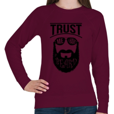 PRINTFASHION Szakállas vagyok - Női pulóver - Bordó női pulóver, kardigán