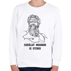PRINTFASHION Szakállat hordanak az istenek - Gyerek pulóver - Fehér