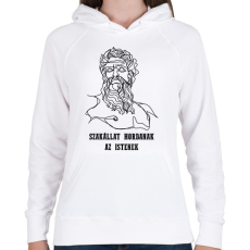 PRINTFASHION Szakállat hordanak az istenek - Női kapucnis pulóver - Fehér