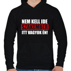 PRINTFASHION Szakember (4) - Férfi kapucnis pulóver - Fekete