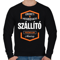 PRINTFASHION Szállító prémium minőség - Férfi pulóver - Fekete