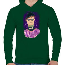 PRINTFASHION Szalmaember - Férfi kapucnis pulóver - Sötétzöld