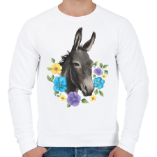 PRINTFASHION Szamár - Férfi pulóver - Fehér férfi pulóver, kardigán