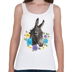 PRINTFASHION Szamár - Női atléta - Fehér