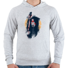 PRINTFASHION Szamuráj áldozat - Férfi kapucnis pulóver - Sport szürke